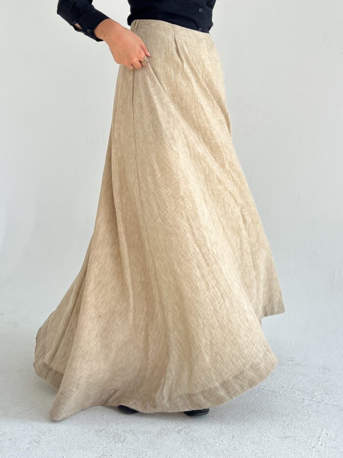 Linen Flowy Skirt - Image 4
