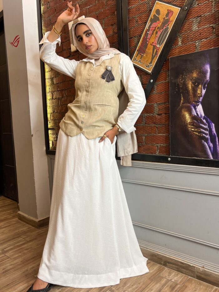 Linen Flowy Skirt - Image 3