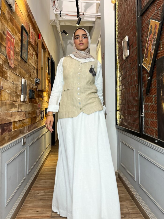 Linen Flowy Skirt - Image 2