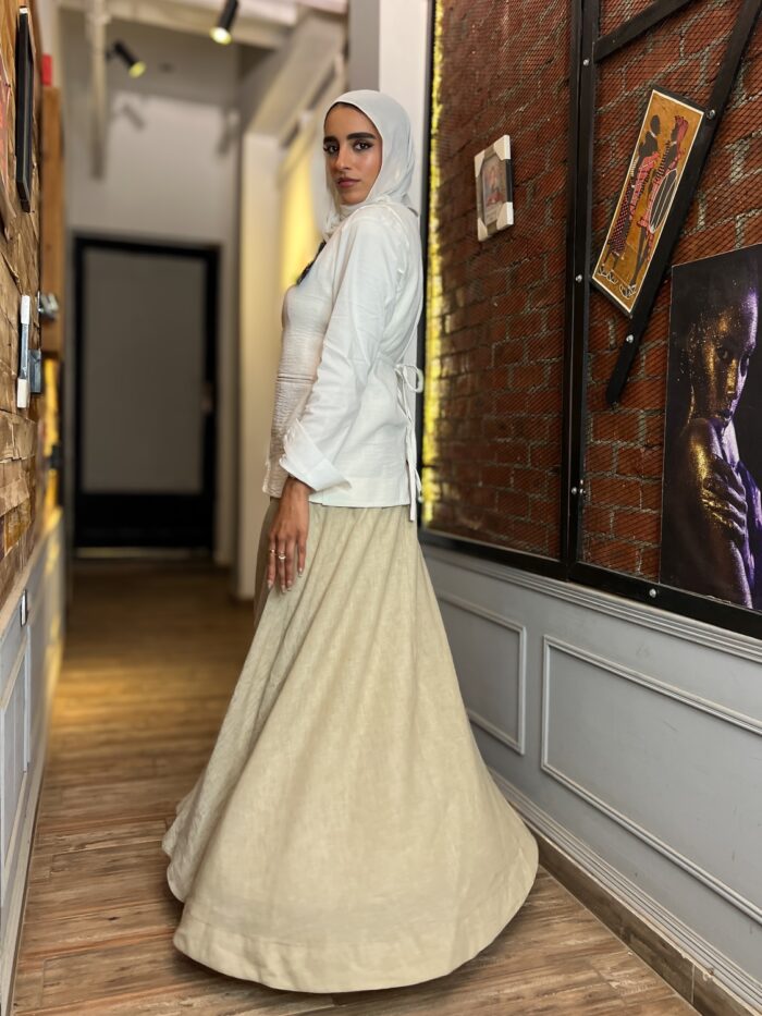 Linen Flowy Skirt - Image 5